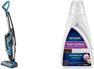 Bissell CrossWave | Aspirapolvere Secco e Umido | Lavatappezzeria | 3 in 1 | Aspira, Pulisce e Asciuga | Detergente Lavapavimenti Multisuperficie per Moquette e Pavimenti Duri | 80dB | 17132